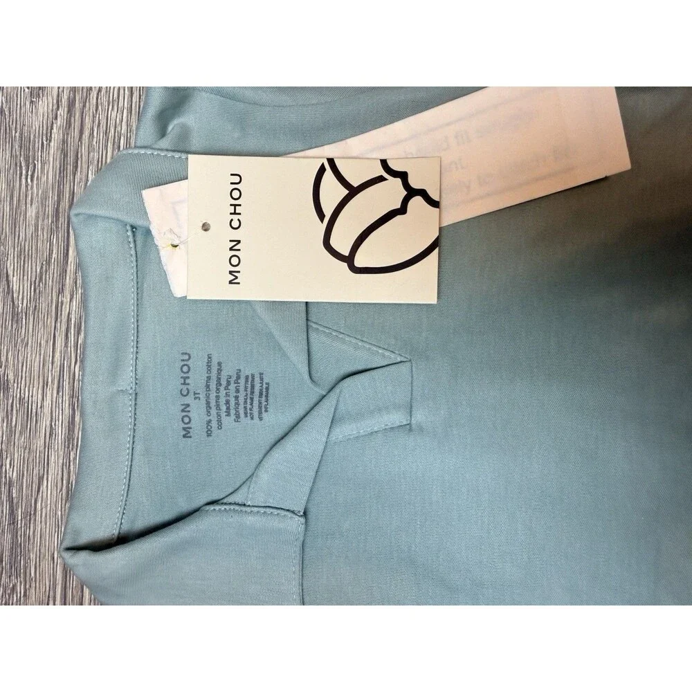 MON CHOU Kids Pajama Set 3T Meadow Organic Pima Cotton 2 Piece NWT